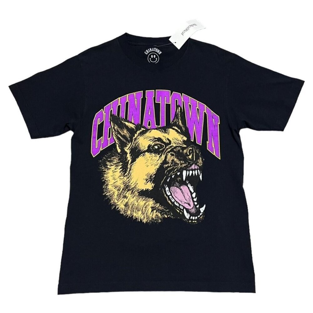 CHINATOWN MARKET “Beware of Dog” Luxury Designer Streetwear Tee Shirt - Small